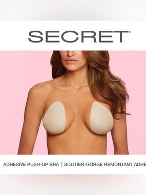 Secret Adhesive Nude Push-Up Bra — 1 Pair SZ. A/B Cup